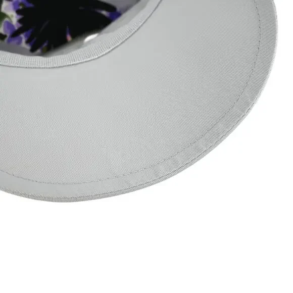 Off-White Light Gray Floral Foulard Logo Scarf Visor One  display picture 1